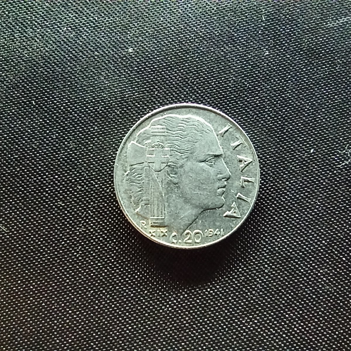 邮泉阁限时拍卖第四场 意大利硬币专场 二战意大利1941年20分有磁