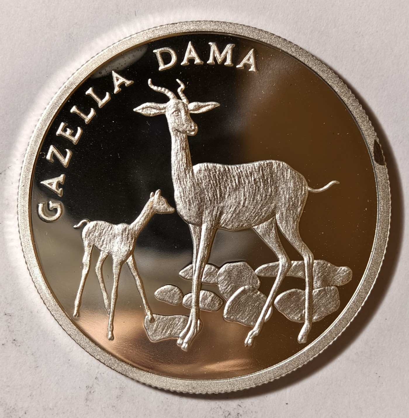 紫瑗钱币——第342期拍卖 联合国 1986年 WWF野生基金会30周年 苍羚 纪念章 20克 0.999银 精制