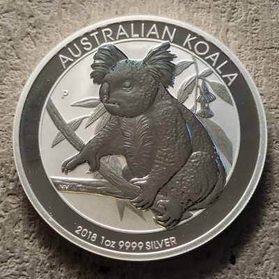 0起1加-纯粹捡漏拍-316银币套币场 - 澳大利亚2018年1元考拉9999纯银银币（4/30银价6.24元/克，盎司银价194.06元）
