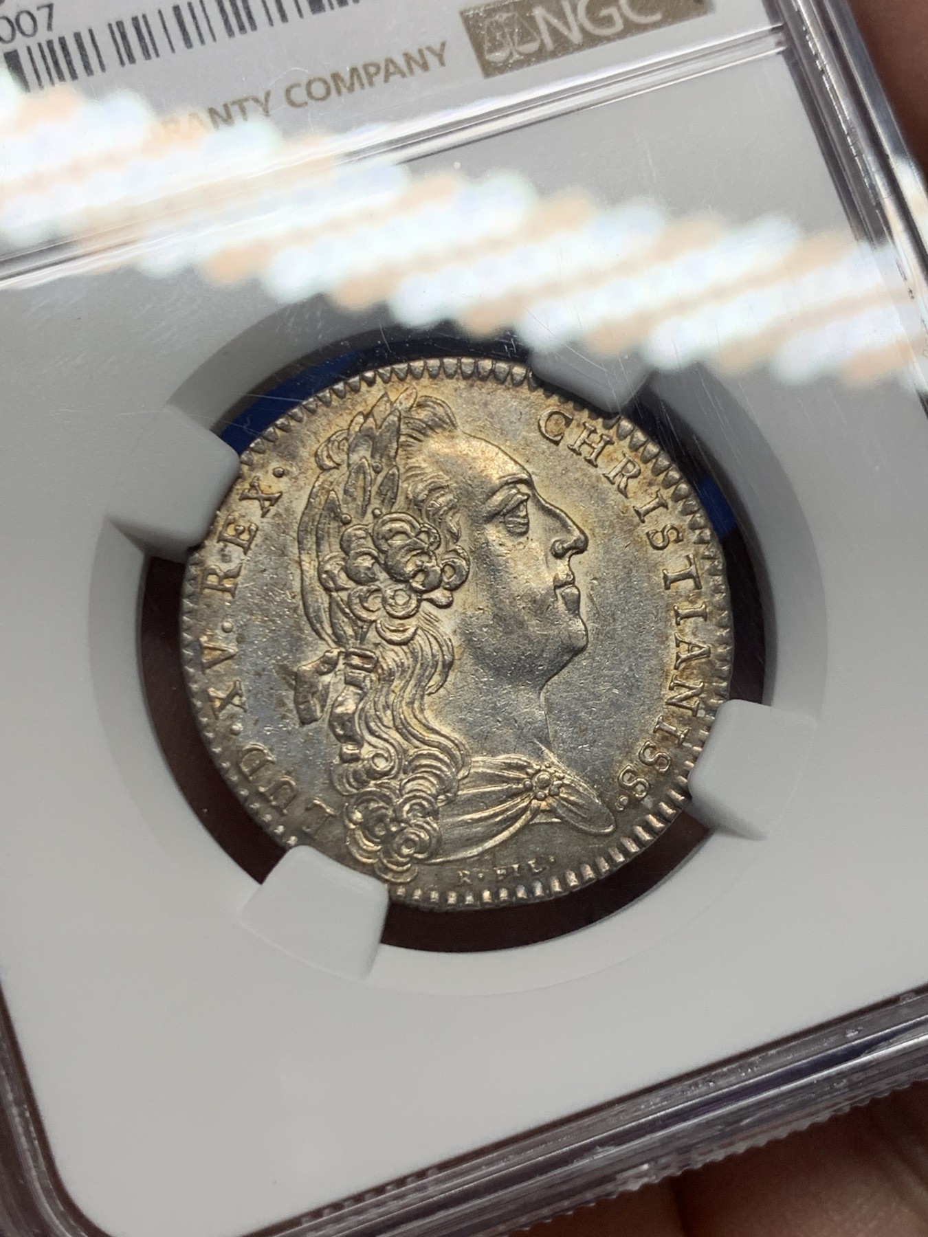 《竞宝斋》第262场-周日，周一，周二 3场连拍 (全场包邮) NGC AUD 法国布列塔尼1766路易十六 八角银质代币