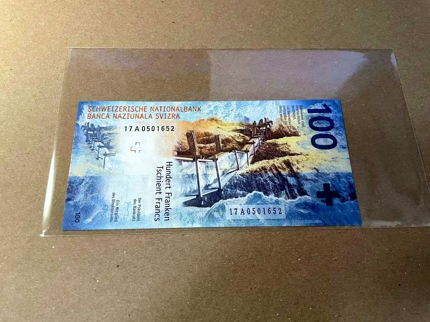 【Blue Auction】✨世界纸币精拍第466期【精】 【A冠无47】瑞士 2017年100法郎 全新UNC