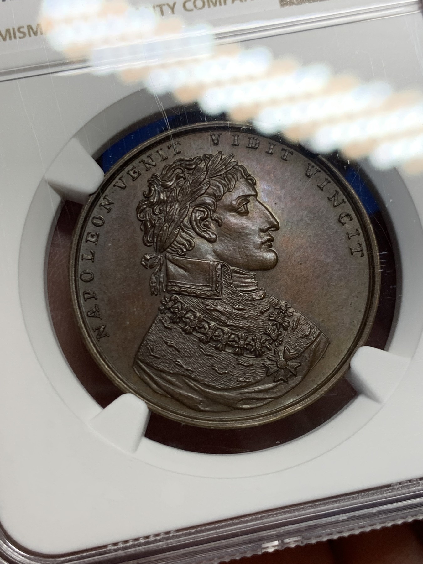 《竞宝斋》第262场-周日，周一，周二 3场连拍 (全场包邮) NGC-MS64 法国拿破仑一世1804年加冕纪念铜质jeton，早期光边原铸