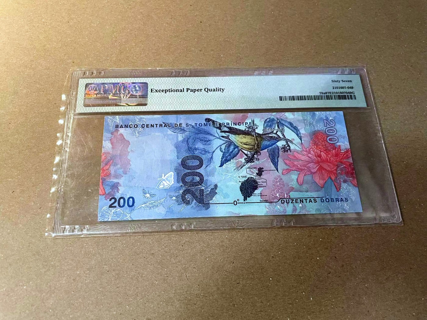 【Blue Auction】✨世界纸币精拍第466期【精】 【AF首发冠】圣多美和普林西比 2020年200多布拉 PMG67EPQ 高分