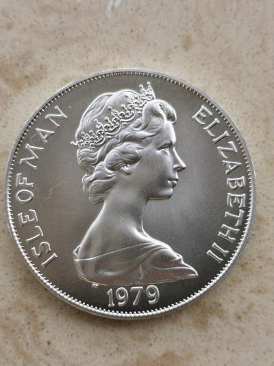 道一币馆币章第五十七场 - 马恩岛1979年发现圣迈克尔山岛1克朗纪念银币 28g 925S 35000