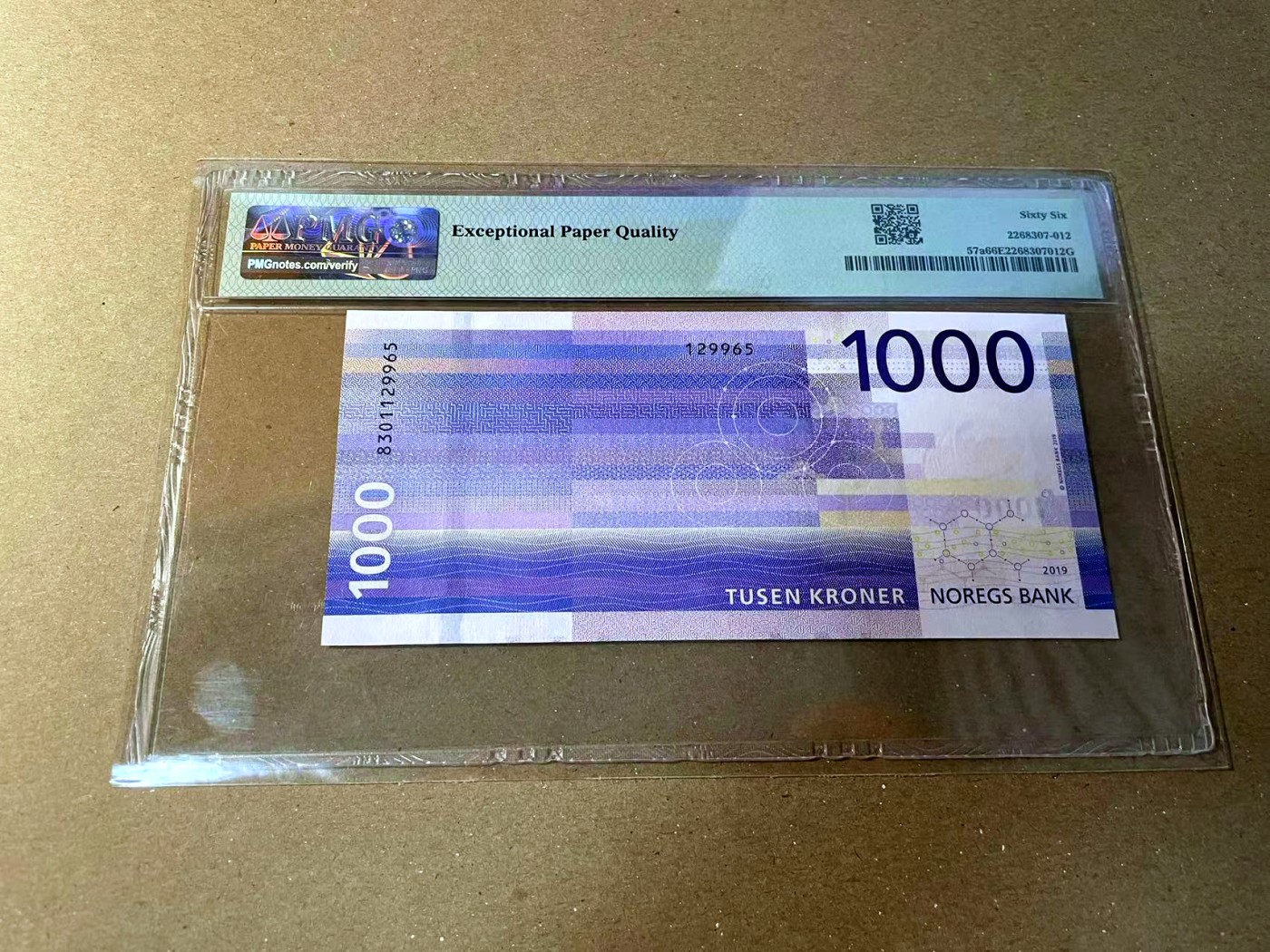 【Blue Auction】✨世界纸币精拍第466期【精】  【无47】挪威 2019年1000克朗 PMG66EPQ 