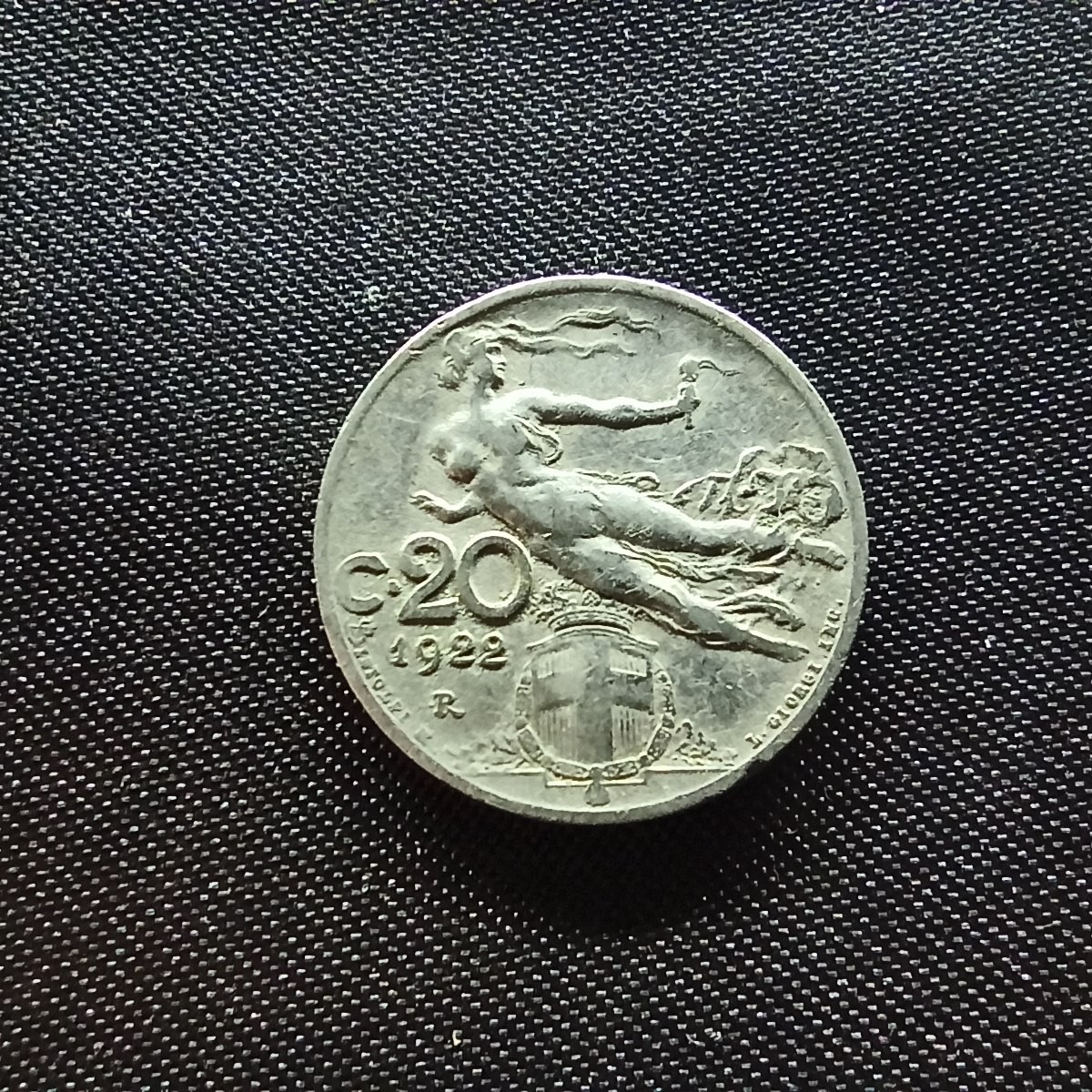 邮泉阁限时拍卖第四场 意大利硬币专场 意大利王国1922年20分