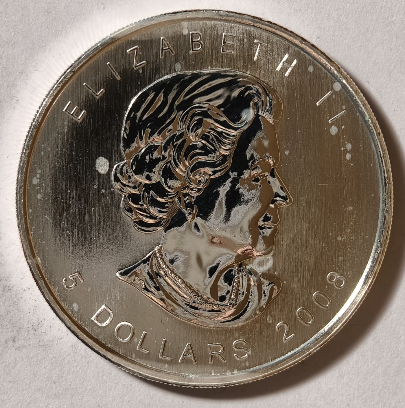 紫瑗钱币——第342期拍卖 加拿大 2008年 温哥华冬奥会 枫叶 5元 银币 1盎司 31.1克 0.999银 UNC