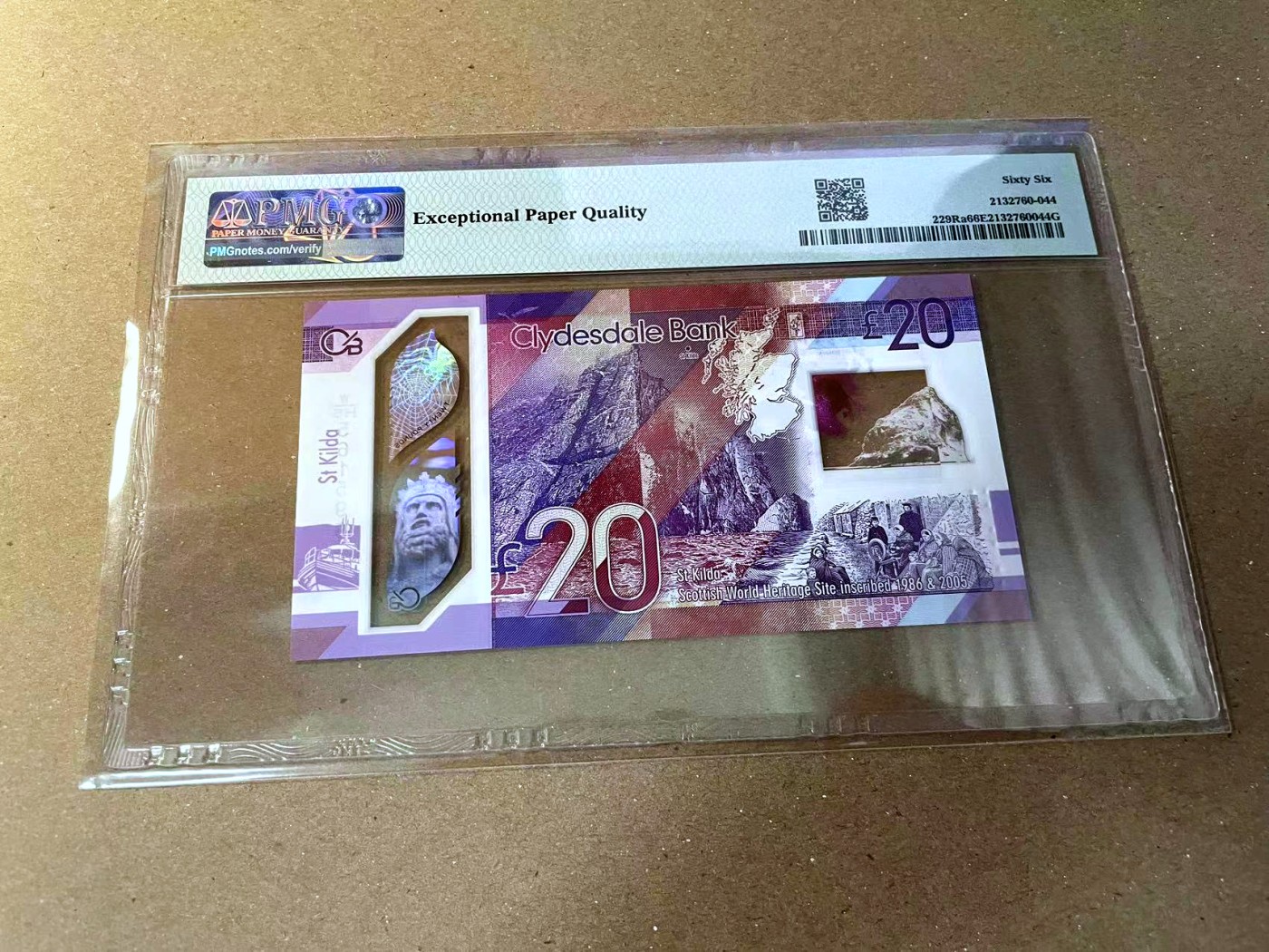 【Blue Auction】✨世界纸币精拍第466期【精】 【W/HS首发冠 无47】苏格兰 2019年20镑 PMG66EPQ  