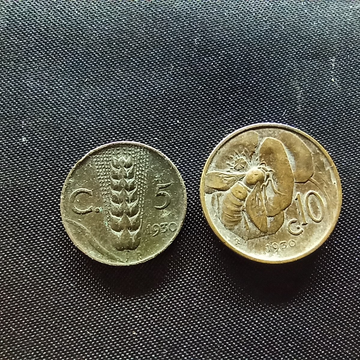 邮泉阁限时拍卖第四场 意大利硬币专场 意大利王国1930年5分10分2枚