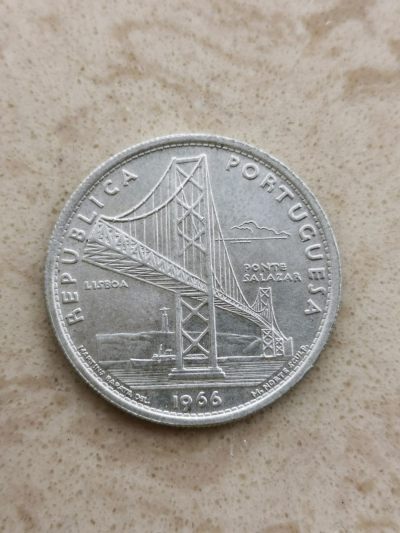 道一币馆币章第五十七场 - 葡萄牙1966年萨拉札大桥20埃斯库多纪念银币