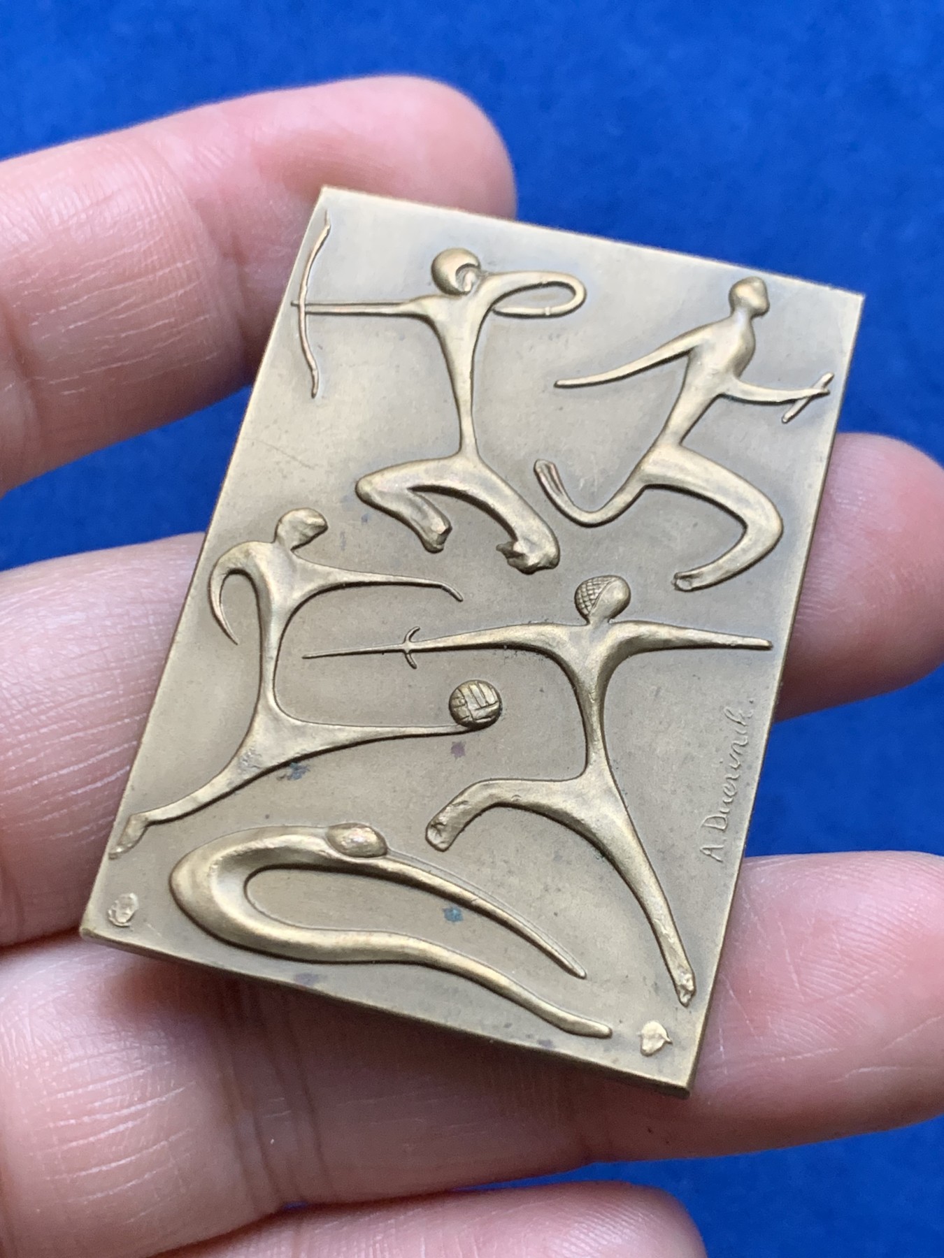 《竞宝斋》第262场-周日，周一，周二 3场连拍 (全场包邮) 法国1961体育部铜章 35.4*50.8mm 44.87克