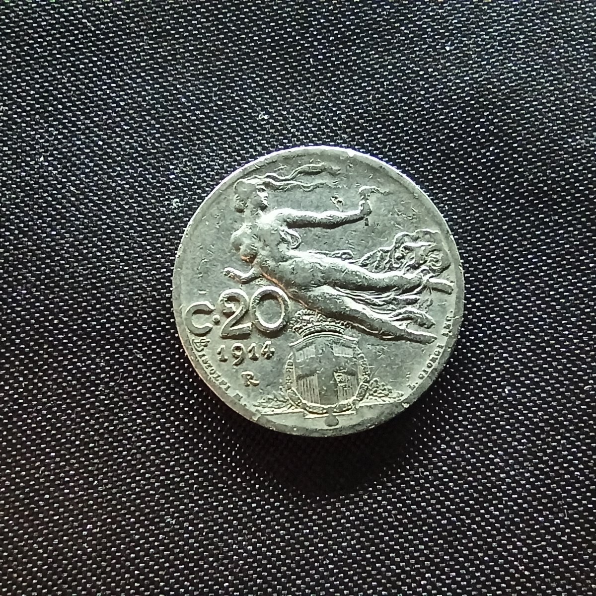 邮泉阁限时拍卖第四场 意大利硬币专场 意大利王国1914年20分