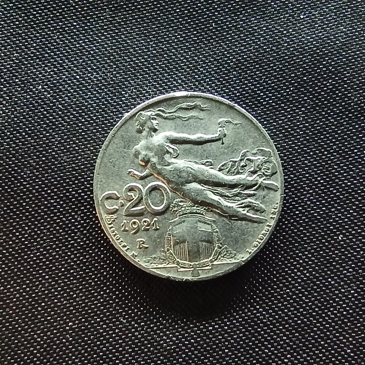 邮泉阁限时拍卖第四场 意大利硬币专场 意大利王国1921年20分