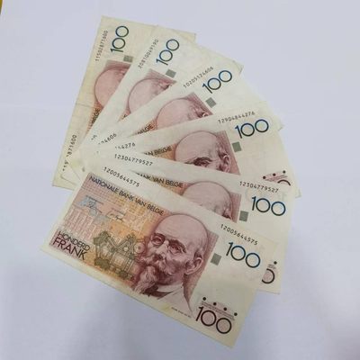 各国外币第36期 - 比利时100法郎6张 7品－85品