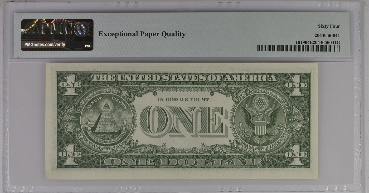 美元专场 AA首发冠A06821628A 1美元蓝库印银圆券Silver Certificate, $1 1957 Small Size