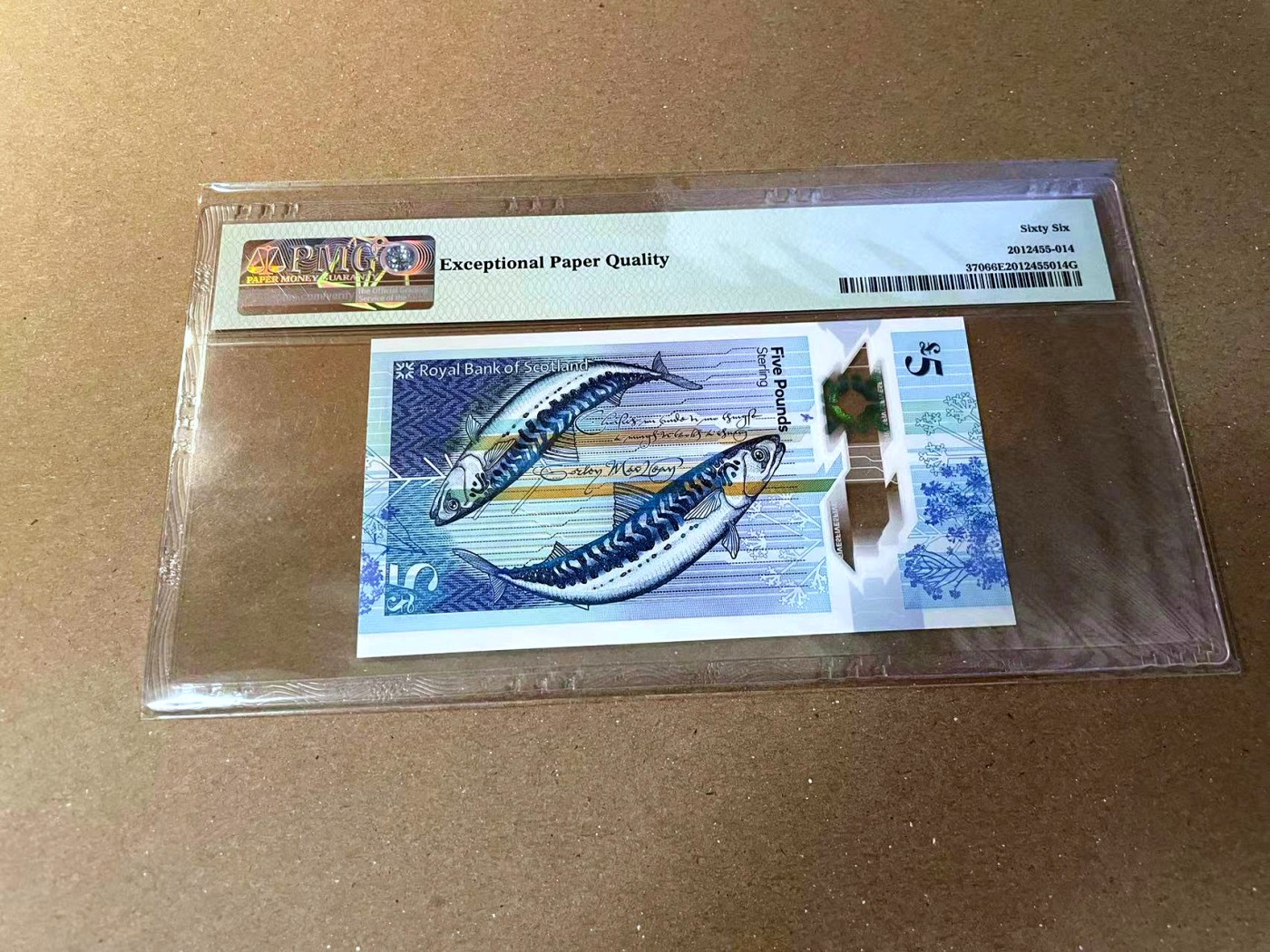 【Blue Auction】✨世界纸币精拍第466期【精】 【AA】苏格兰 2016年5镑PMG66EPQ 