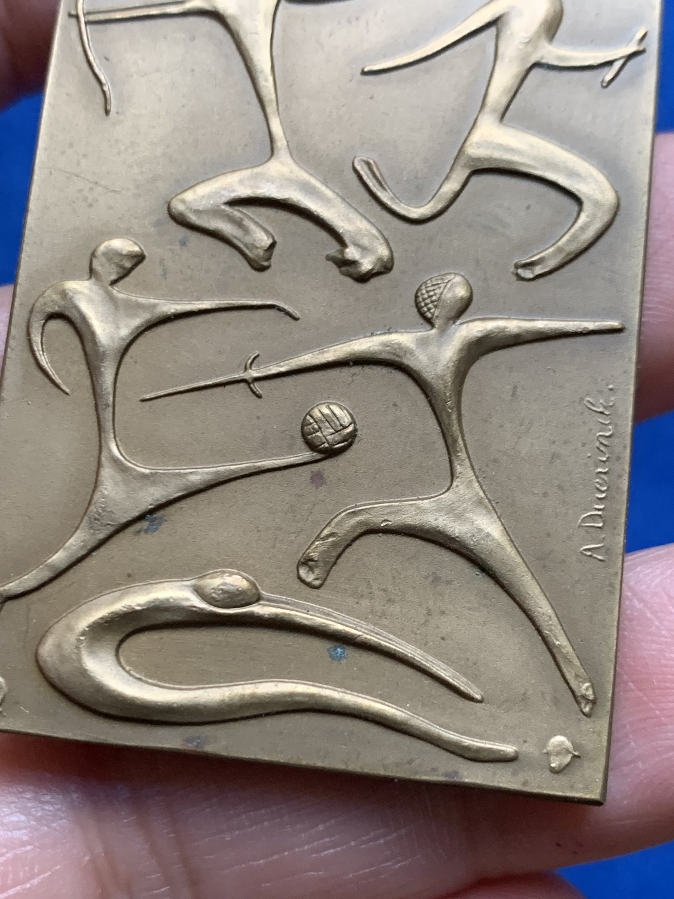 《竞宝斋》第262场-周日，周一，周二 3场连拍 (全场包邮) 法国1961体育部铜章 35.4*50.8mm 44.87克