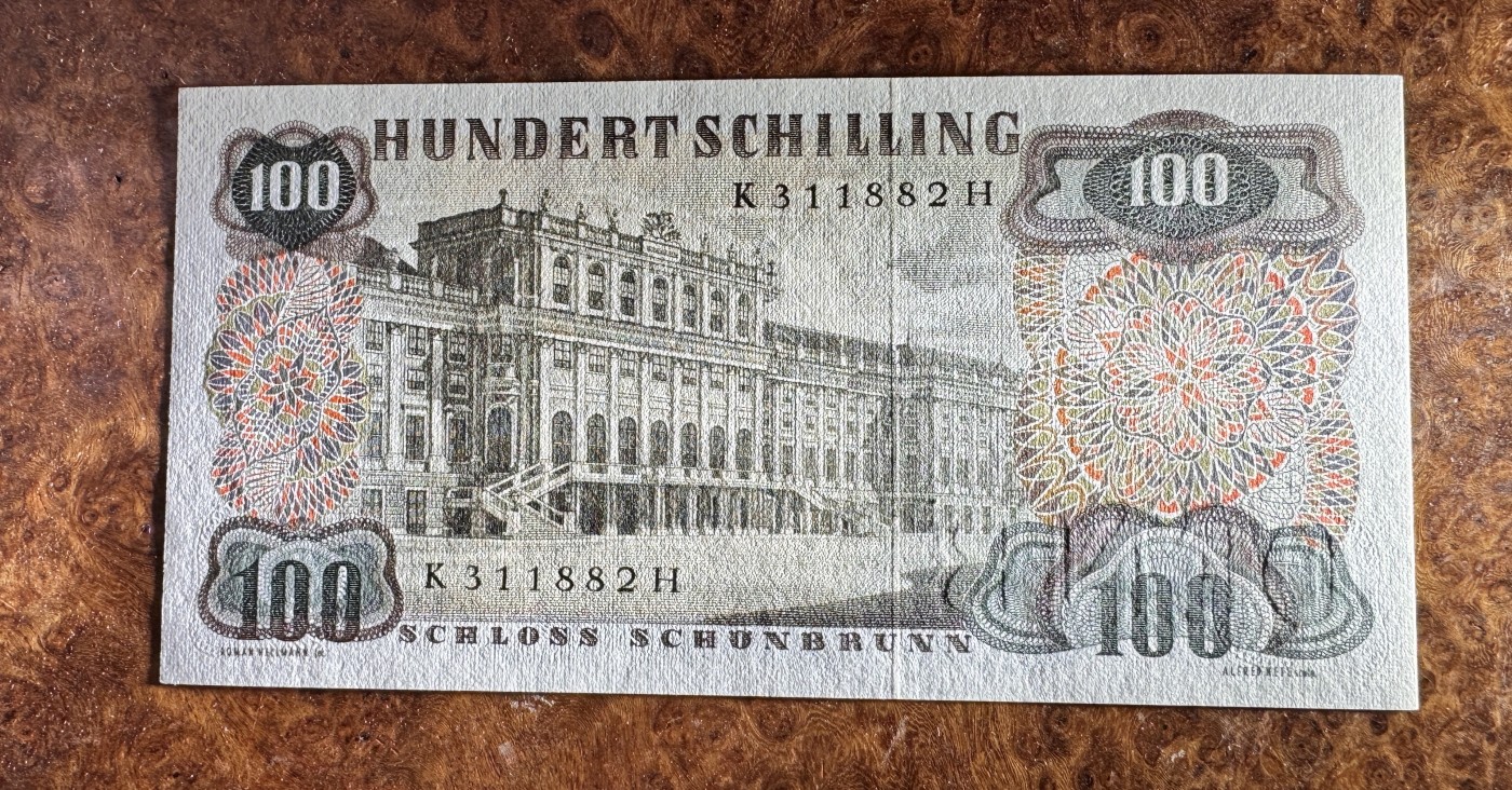 Chase Auction 第28期 - - 外钞、民国钞和人民币混合场！ 奥地利100先令，品相如图！