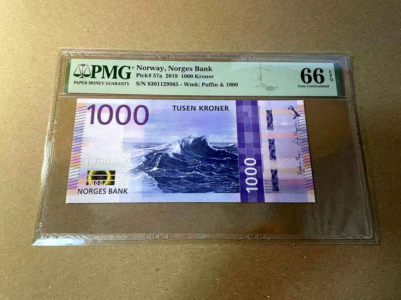 【Blue Auction】✨世界纸币精拍第466期【精】  【无47】挪威 2019年1000克朗 PMG66EPQ 