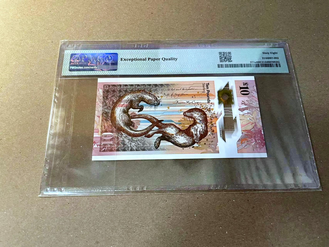 【Blue Auction】✨世界纸币精拍第466期【精】 【AA无47】苏格兰 2016年10镑 PMG68EPQ 超高分