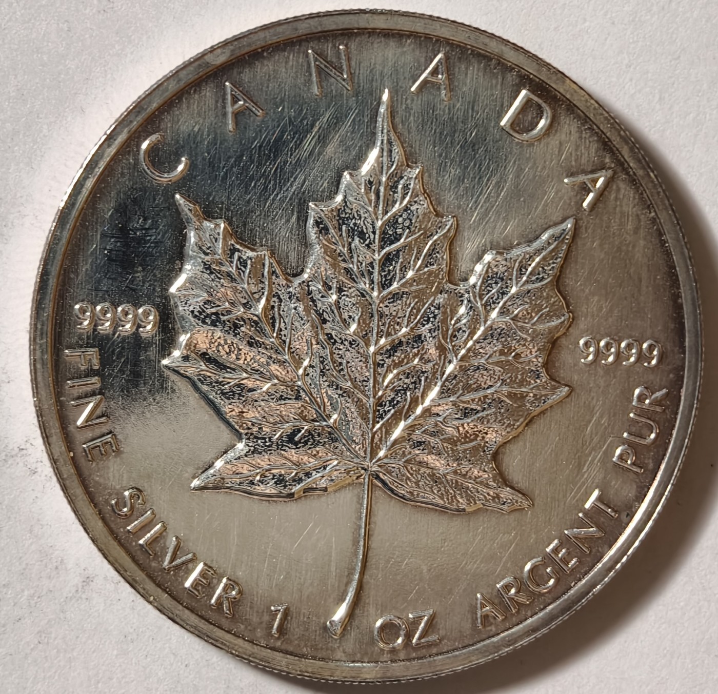 紫瑗钱币——第342期拍卖 加拿大 1995年 枫叶银币 5元 1盎司 31.1克 0.999银 