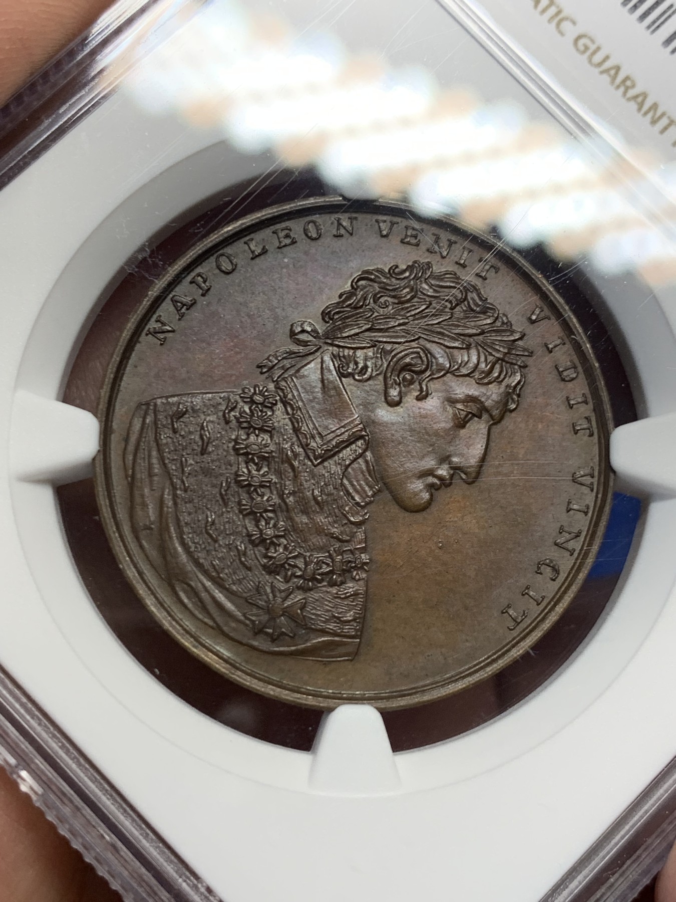 《竞宝斋》第262场-周日，周一，周二 3场连拍 (全场包邮) NGC-MS64 法国拿破仑一世1804年加冕纪念铜质jeton，早期光边原铸