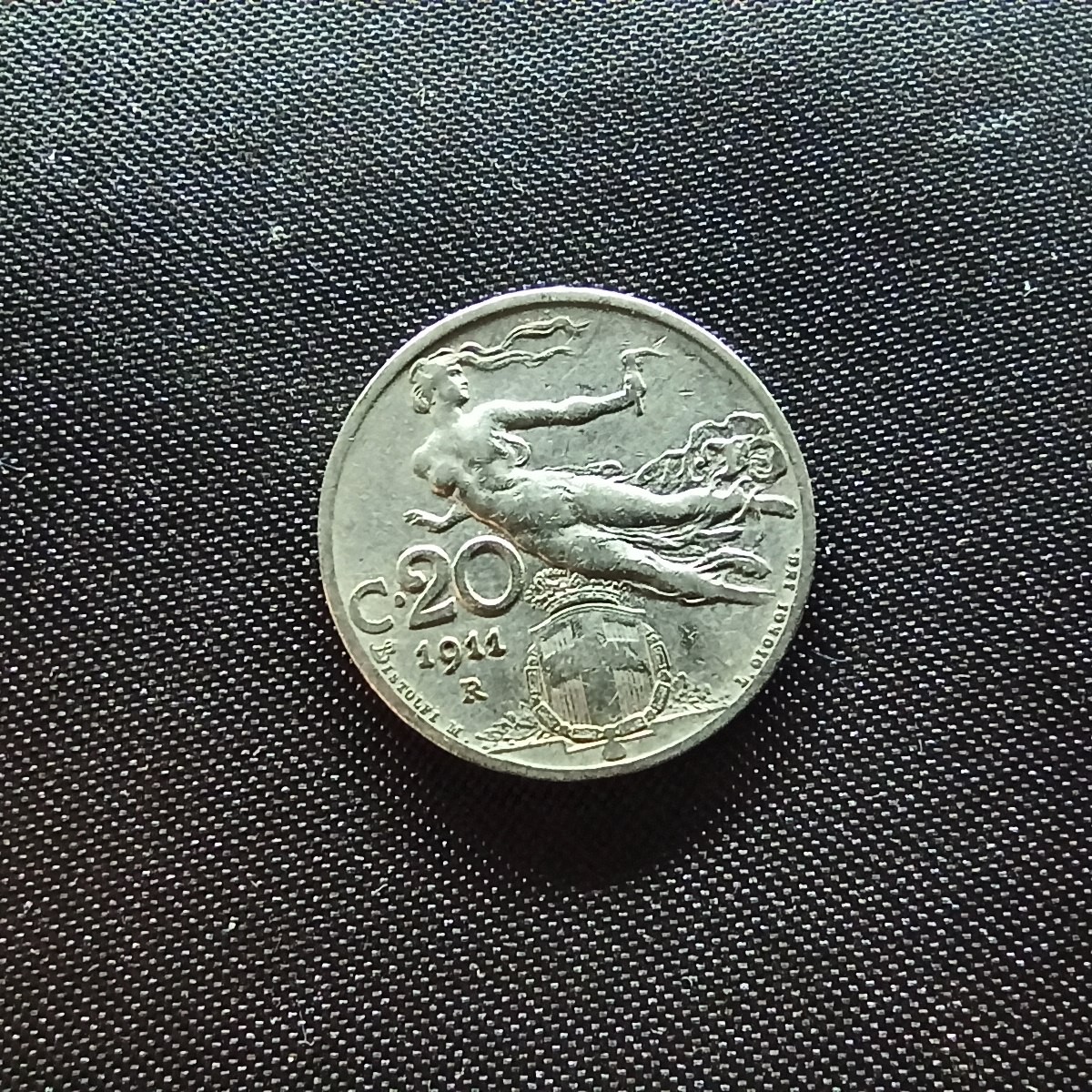 邮泉阁限时拍卖第四场 意大利硬币专场 意大利王国1911年20分