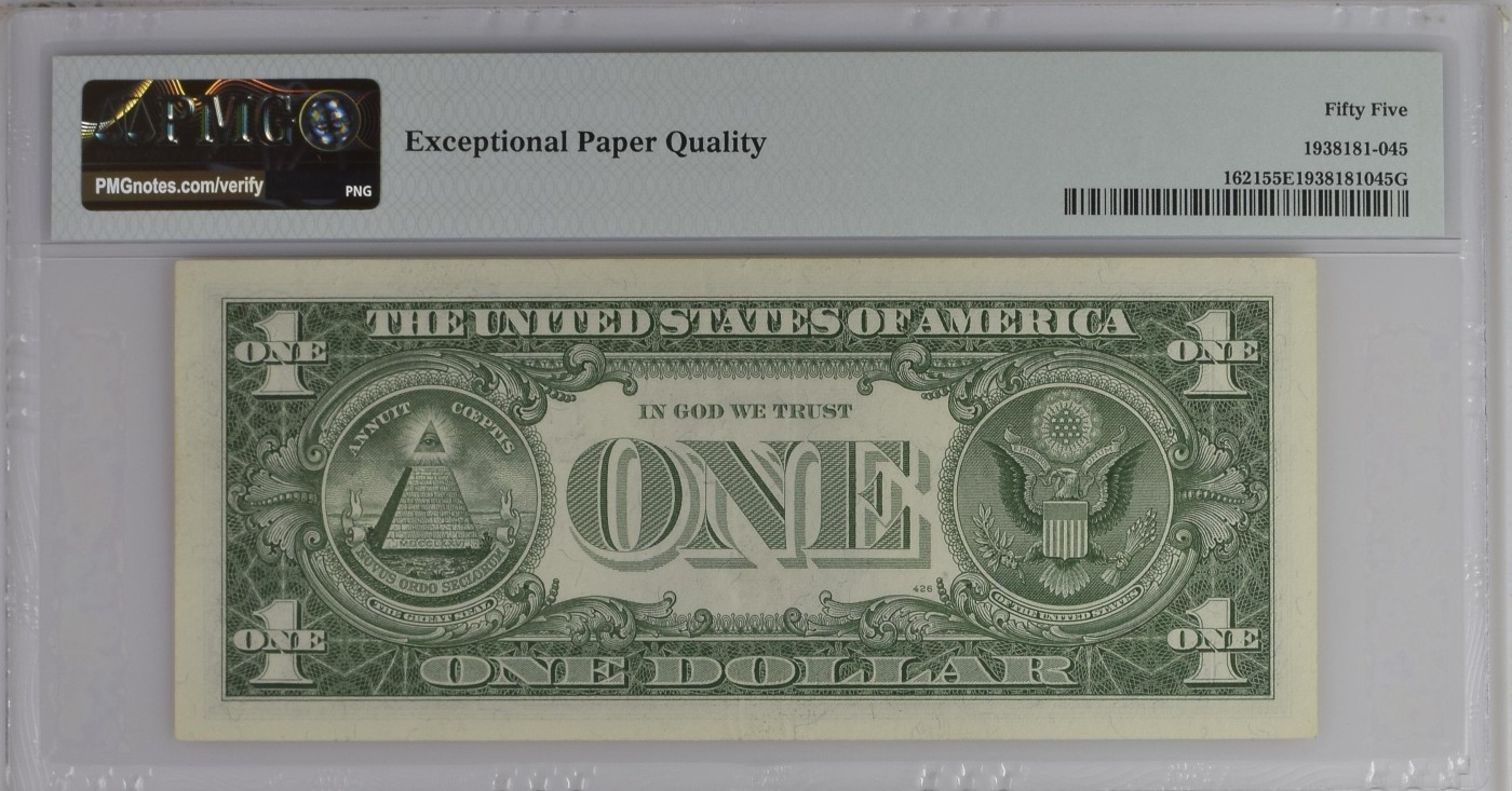 美元专场 豹子6序列号:T73792666A 1美元蓝库印银圆券Silver Certificate, $1 1957B Small Size