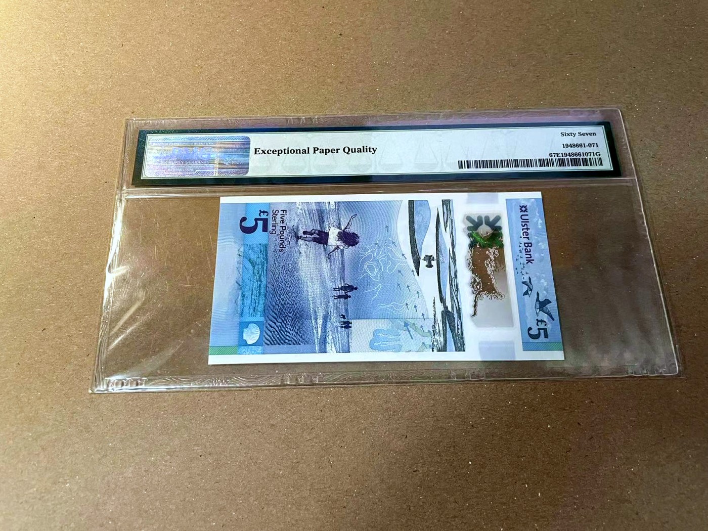 【Blue Auction】✨世界纸币精拍第466期【精】 【AA无47】北爱尔兰 2018年5镑 PMG67EPQ 高分