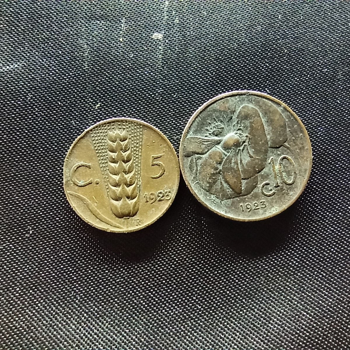 邮泉阁限时拍卖第四场 意大利硬币专场 意大利王国1923年5分10分2枚