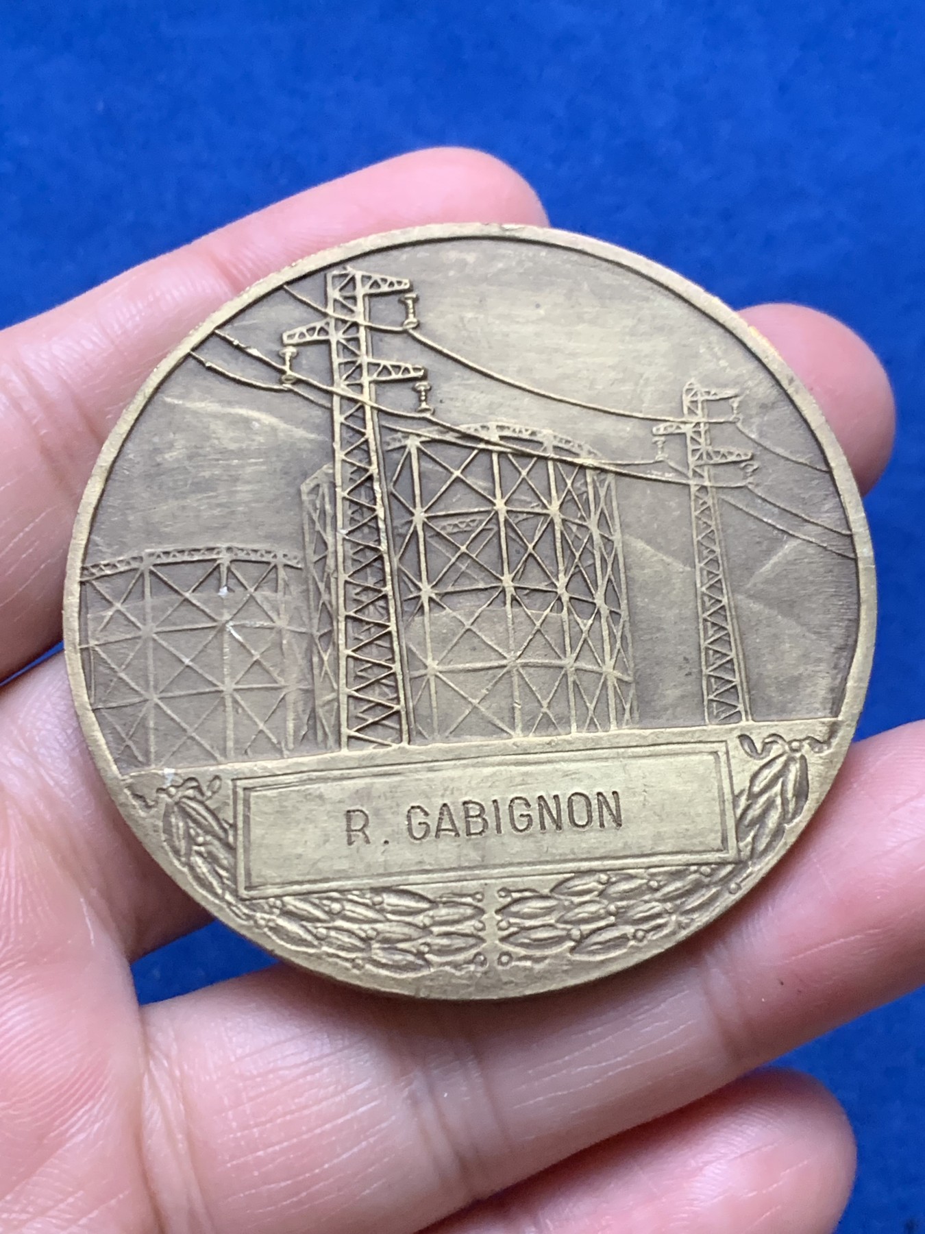 《竞宝斋》第262场-周日，周一，周二 3场连拍 (全场包邮) 法国工业部 工会联盟 铜章 54.8mm 71.58克 BRONZE 铜标