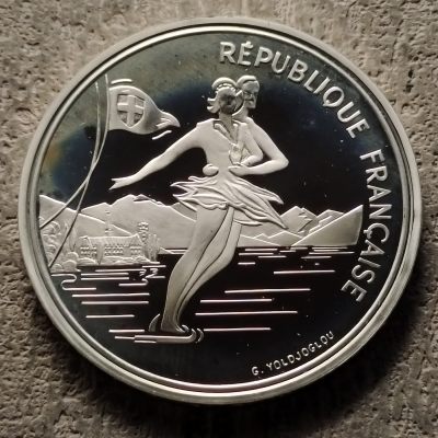 0起1加-纯粹捡漏拍-316银币套币场 - 法国1989年100法郎阿尔贝维尔冬奥会精制纪念银币-花样滑冰