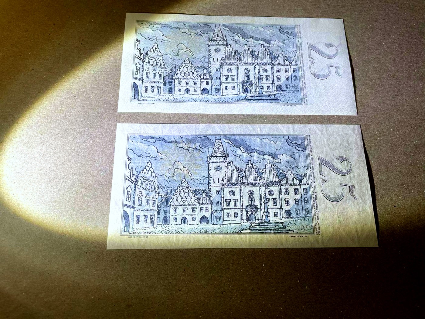 【Blue Auction】✨世界纸币精拍第466期【精】 【一组2张】捷斯 1958-61年25克朗 全新UNC