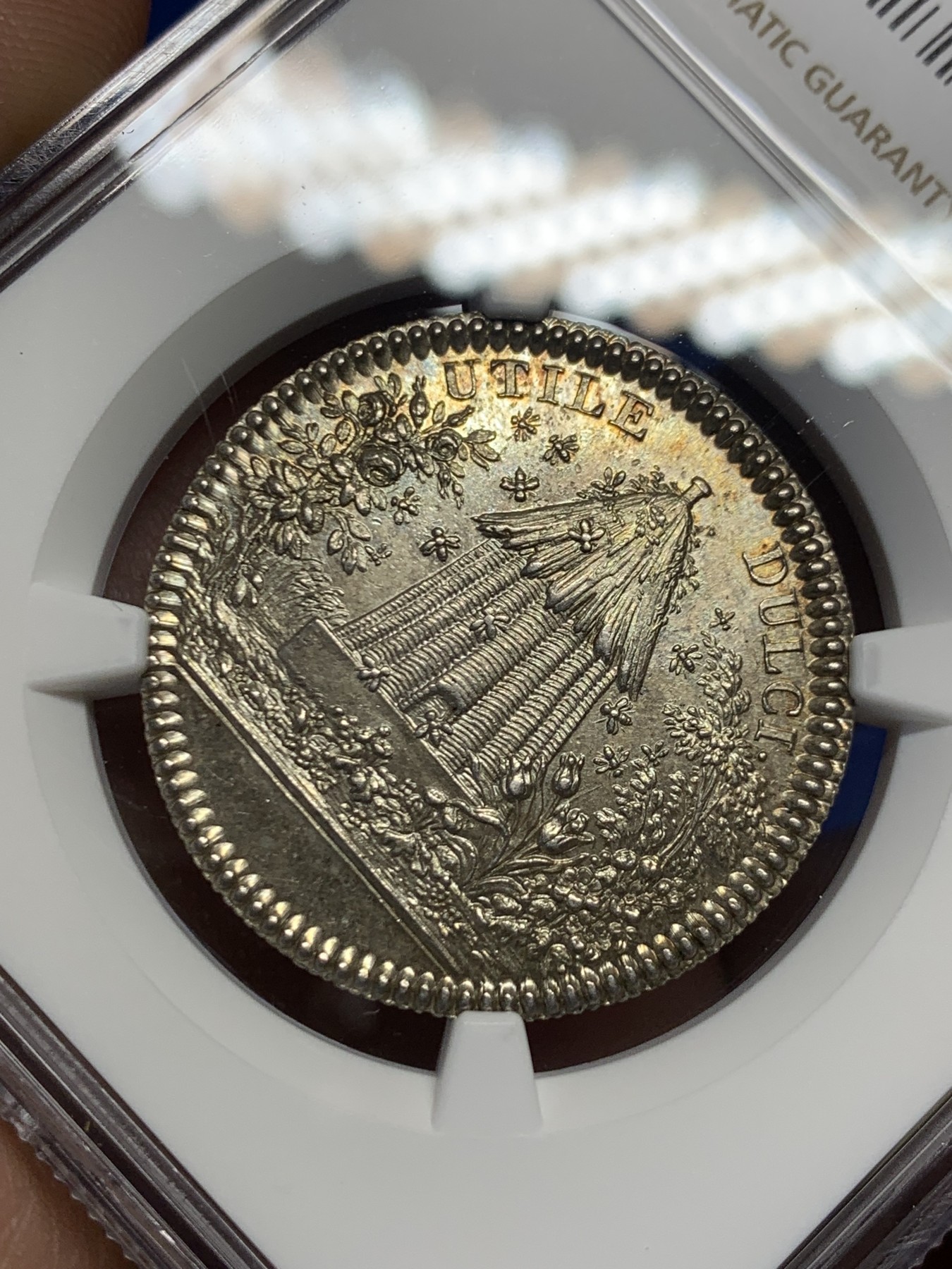 《竞宝斋》第262场-周日，周一，周二 3场连拍 (全场包邮) NGC MS63 法国波尔多学院圆形银质代币