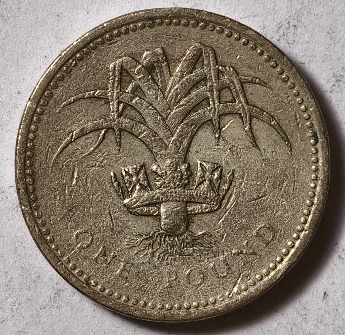 紫瑗钱币——第342期拍卖 英国 1990年 伊丽莎白二世 威尔士韭菜 1磅