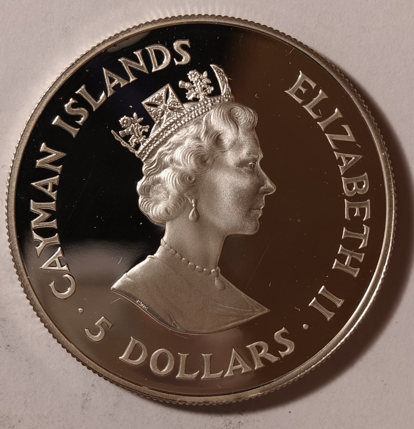 紫瑗钱币——第342期拍卖 开曼群岛 1988年 汉城奥运会 帆船 509号 5元 28.28克 0.925银 精制