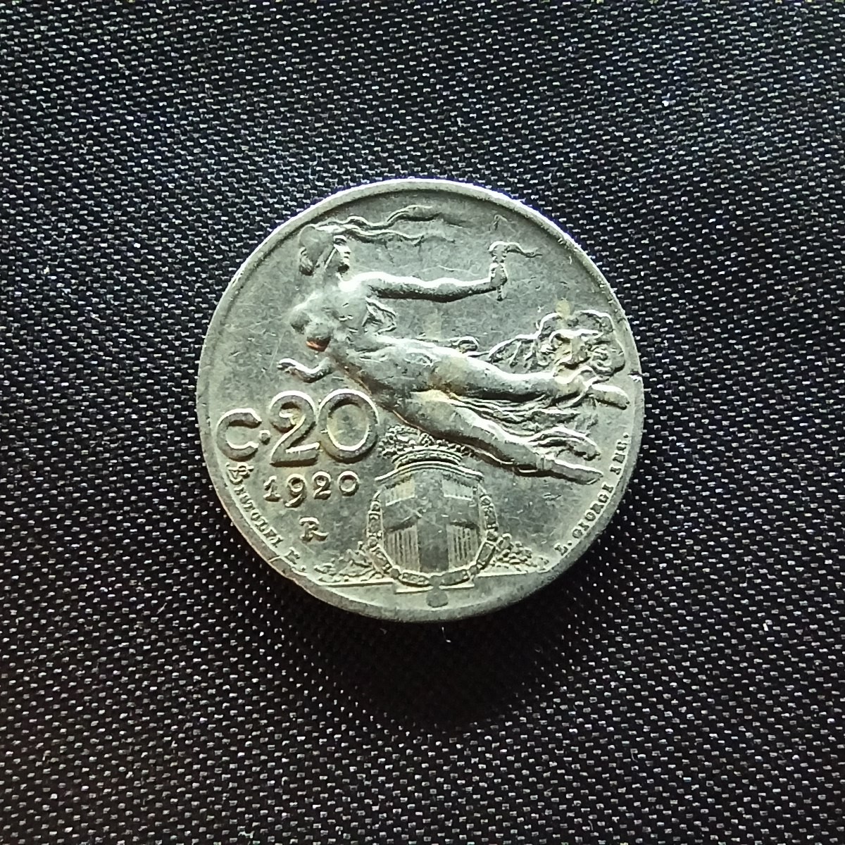 邮泉阁限时拍卖第四场 意大利硬币专场 意大利王国1920年20分