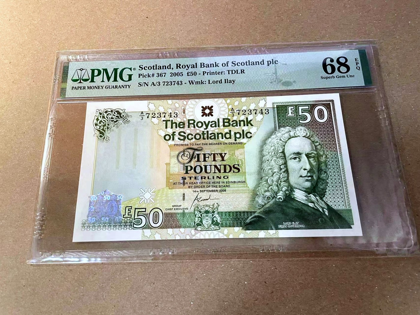 【Blue Auction】✨世界纸币精拍第466期【精】 苏格兰 2005年50镑 PMG68EPQ 超高分
