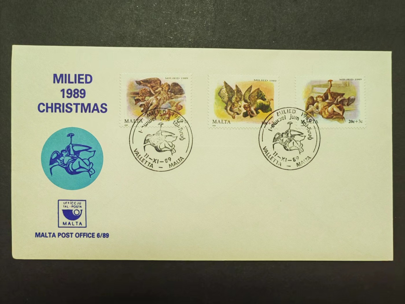 马耳他共和国邮品✌（拍卖专场）精品🔥专场 第62场 圣诞节首日封 天使丘比特