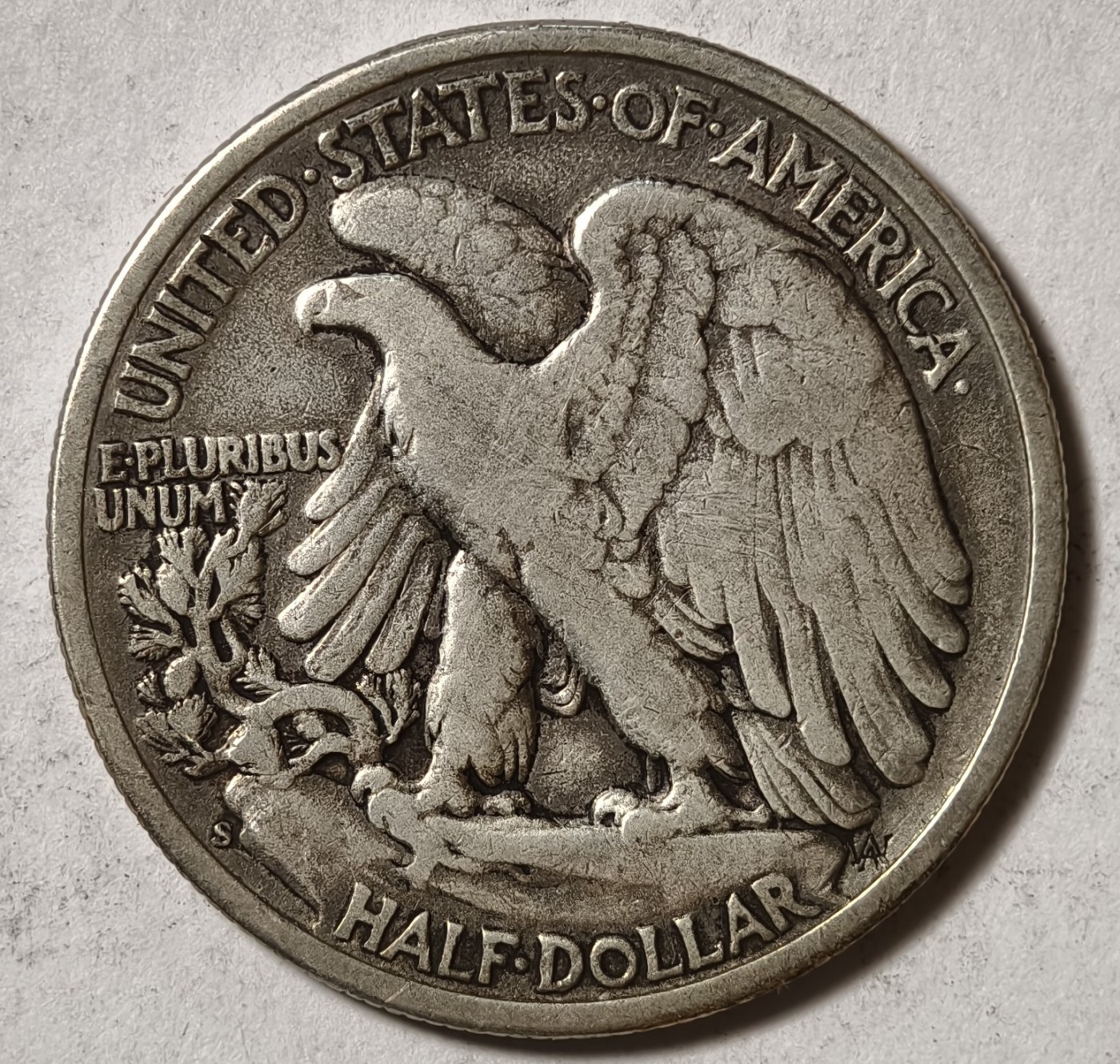 紫瑗钱币——第342期拍卖 美国 1942年 S版 行走女神 50美分 12.5克 0.9银