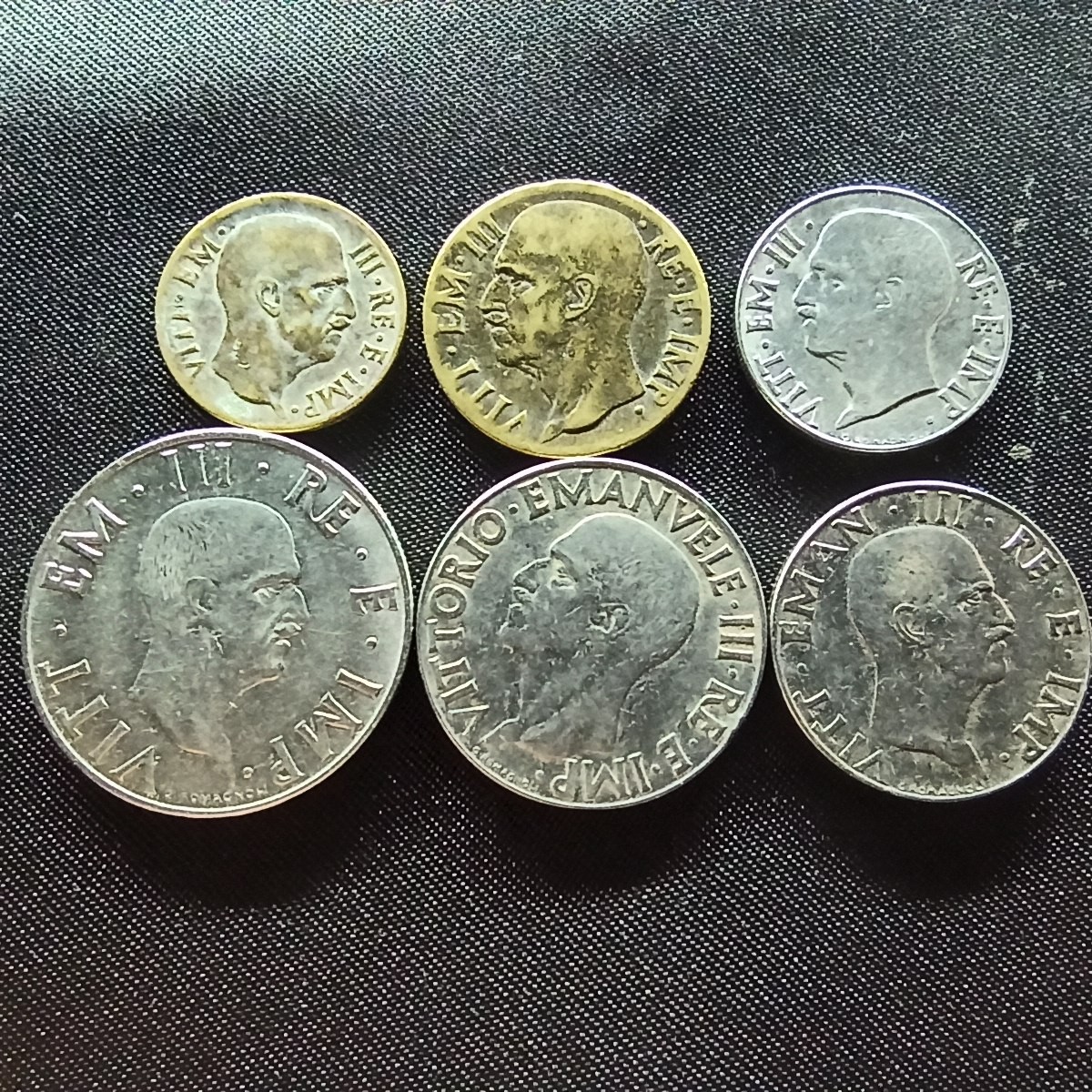 邮泉阁限时拍卖第四场 意大利硬币专场 二战意大利1940年6枚无磁
