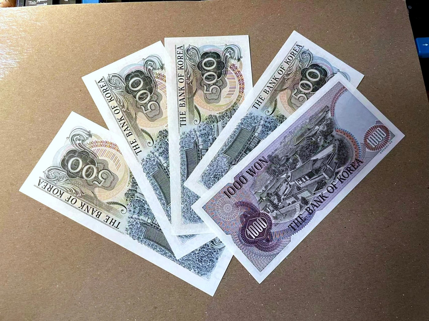 【Blue Auction】✨世界纸币精拍第466期【精】 【一组5张】韩国 500-1000元 UNC/UNC-