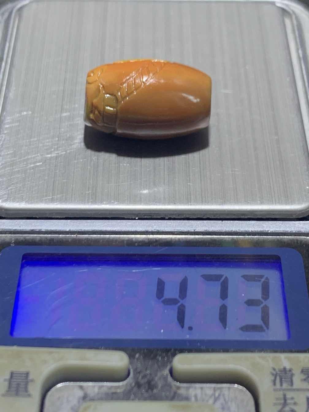 精美战国红玛瑙手工雕刻求佛问道桶珠一颗