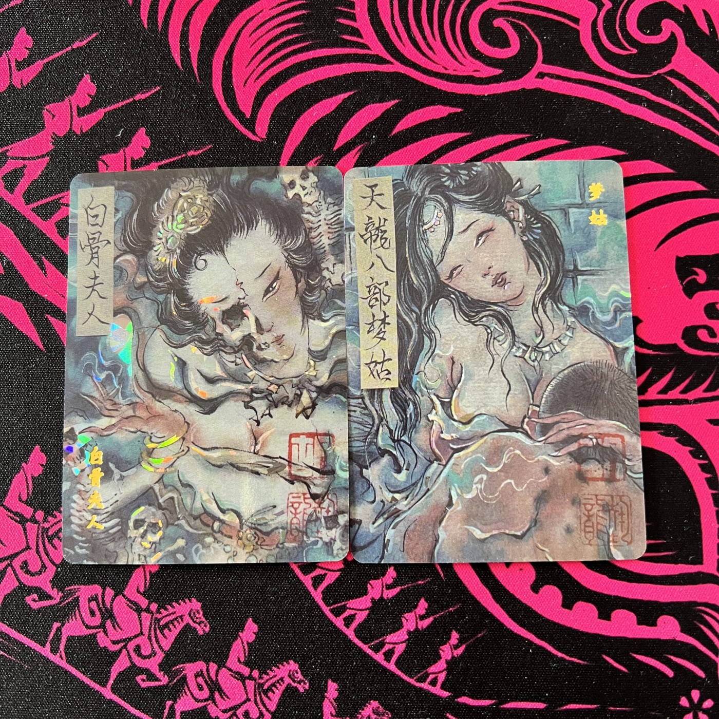 锦色铺子的卡拍 第十九期 百里卡牌 飞鸿水浒 白骨夫人&梦姑 碎闪
