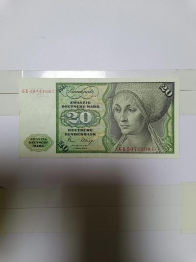 【20230427】非全新纸币第132场 - 西德1980年20马克，好品。