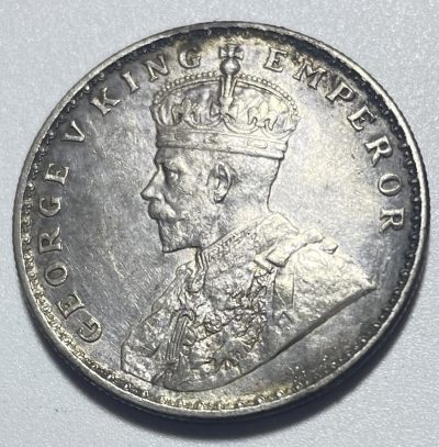 文馨钱币收藏119场，中外古币，版本明细分好了（单场拍五件以上送随机硬币两枚） - 美品 1919 年英属印度 1卢比银币，乔五版