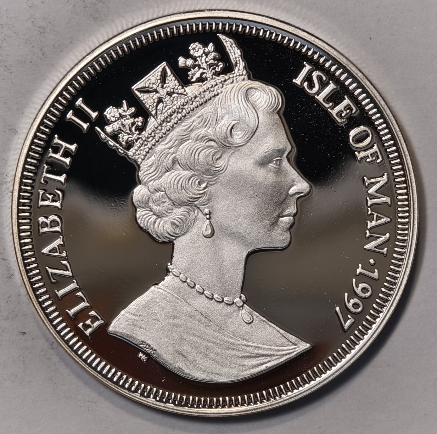 紫瑗钱币——第342期拍卖 马恩岛 1997年 1066年征服诺曼 1克朗 28.28克 0.925银 精制