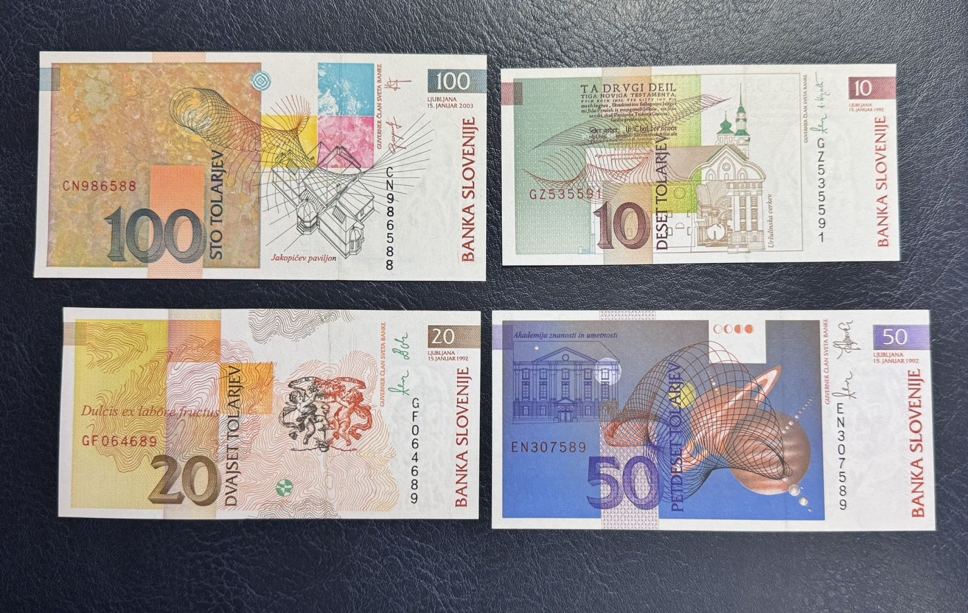 收藏联盟Quantum Auction 第341期拍卖  斯洛文尼亚1992-2003年10-100拖拉尔和赞比亚1992-2011年20-1000克瓦查 品相全新UNC