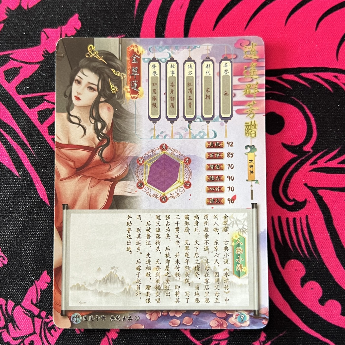 锦色铺子的卡拍 第十九期 逍遥卡牌 逍遥群芳谱 金翠莲 半粗
