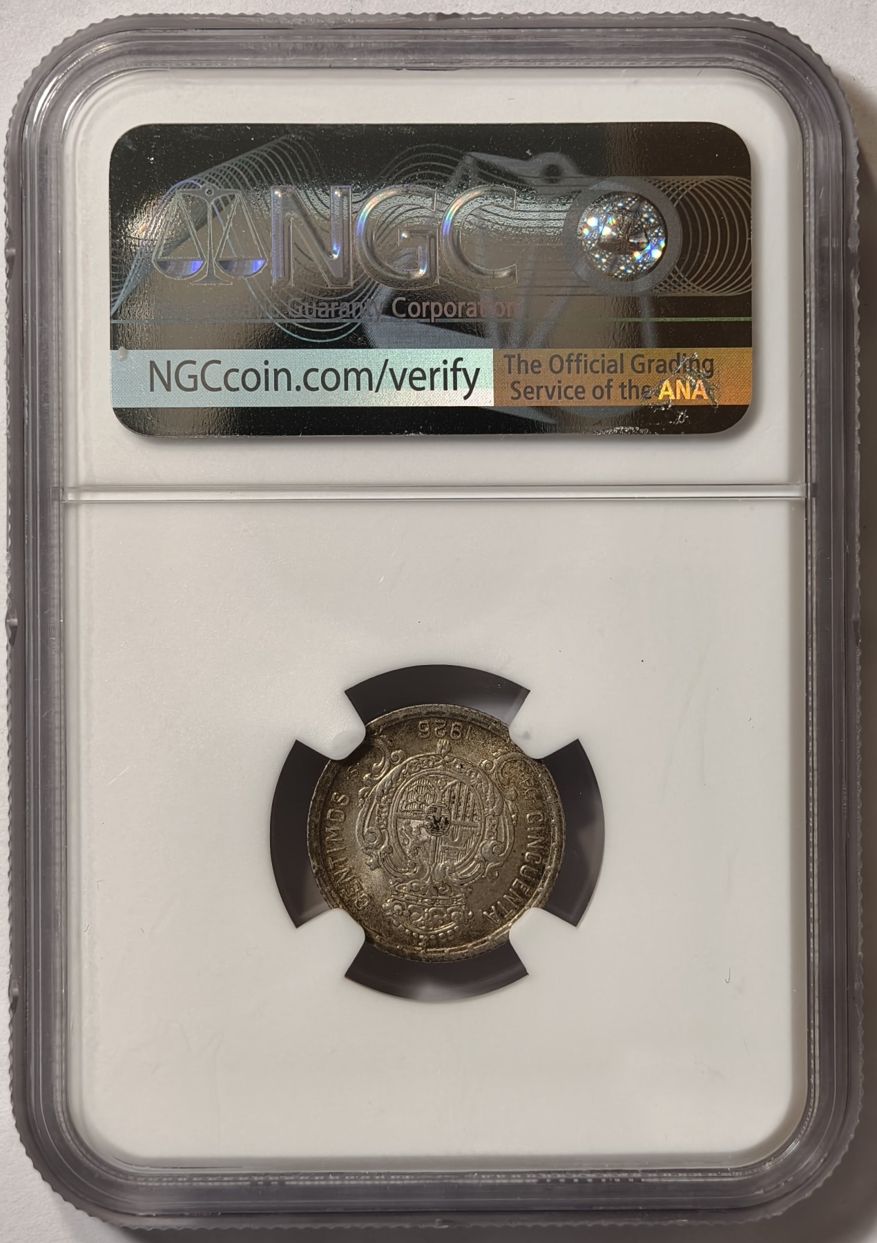 紫瑗钱币——第342期拍卖 西班牙 1926年 阿方索十三世 50分 银币 NGC MS61